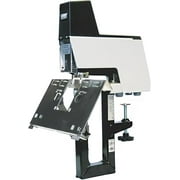 Riding Stapler, Multifunctial Manual Dual Flat Nail Saddle Stitch Stapler with Foot Pedal Controller, 2-30 Sheets Binding Thickness, 9 Levels Pressure Adjustable, for 66/6, 66/8 Type Staples