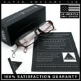 thumbnail image 6 of Fancy Narrow Rectangle Spring Hinge Light Weight Plastic Reading Glasses Purple +1.5, 6 of 7