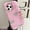 Pink / Grey, variant on Dteck Fuzzy Fluffy Case for iPhone 15 Pro Max, Cute Winter Warm Plush Furry Case with Fur LOVE Heart Design Soft Back Shockproof Protective Phone Cover for Women Girls,Black-Red Love