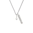 thumbnail image 2 of Delight Jewelry Silvertone 6mm Glass Imitation Pearl Bead Drop Silvertone Guardian Angel Bar Charm Necklace, 23", 2 of 4