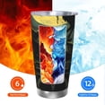 thumbnail image 6 of KLL MoonNight Sky Crow Print 40oz Stainless Steel Insulated Car Cup with Spillproof Lid - Keep Your Drink Hot or Cold on the Go-Straw Three-piece Set, 6 of 8