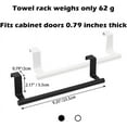 thumbnail image 3 of 2PCS Cabinet Door Towel Bar, 9 Inch Long Dishwashing Towel Rack, Stainless Steel Towel Holder, Over The Door Hand Towel Hanger for Kitchen Bathroom Cupboard (White), 3 of 7