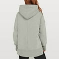 thumbnail image 3 of Lumtrix Womens Oversized Hoodies Long Sleeve Side Slit Hooded Sweatshirts Pullover 2026 Fall Y2K Clothes Fashion Thumbholes Tops Light Gray M, 3 of 4
