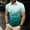 Mint Green-L, variant on FRSASU Mens Golf Shirts Short Sleeve Collared Polo Shirt Color Block Print Summer Casual Loose Breathable Tee with Pocket Black