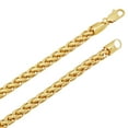 thumbnail image 2 of 5mm 14k Yellow Gold Plated Braided Wheat Chain Necklace, 36 inches, 2 of 6