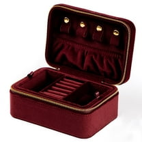 Double Layer Jewelry Box  for  Women Ladies,Gifts for Woman,Luxury Elegant Anti-Tarnish Jewelry Case for Rings Bracelets Necklace Earrings, Necklace organizer with Ring holder, Red