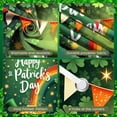 thumbnail image 4 of Green Theme St. Patrick's Day Banner Shamrock Pattern Irish Festival Display Gold Coins Design Beer Mug Leprechaun Backdrop for St. Patrick's Day Party Irish Celebration Pub Event, 4 of 9