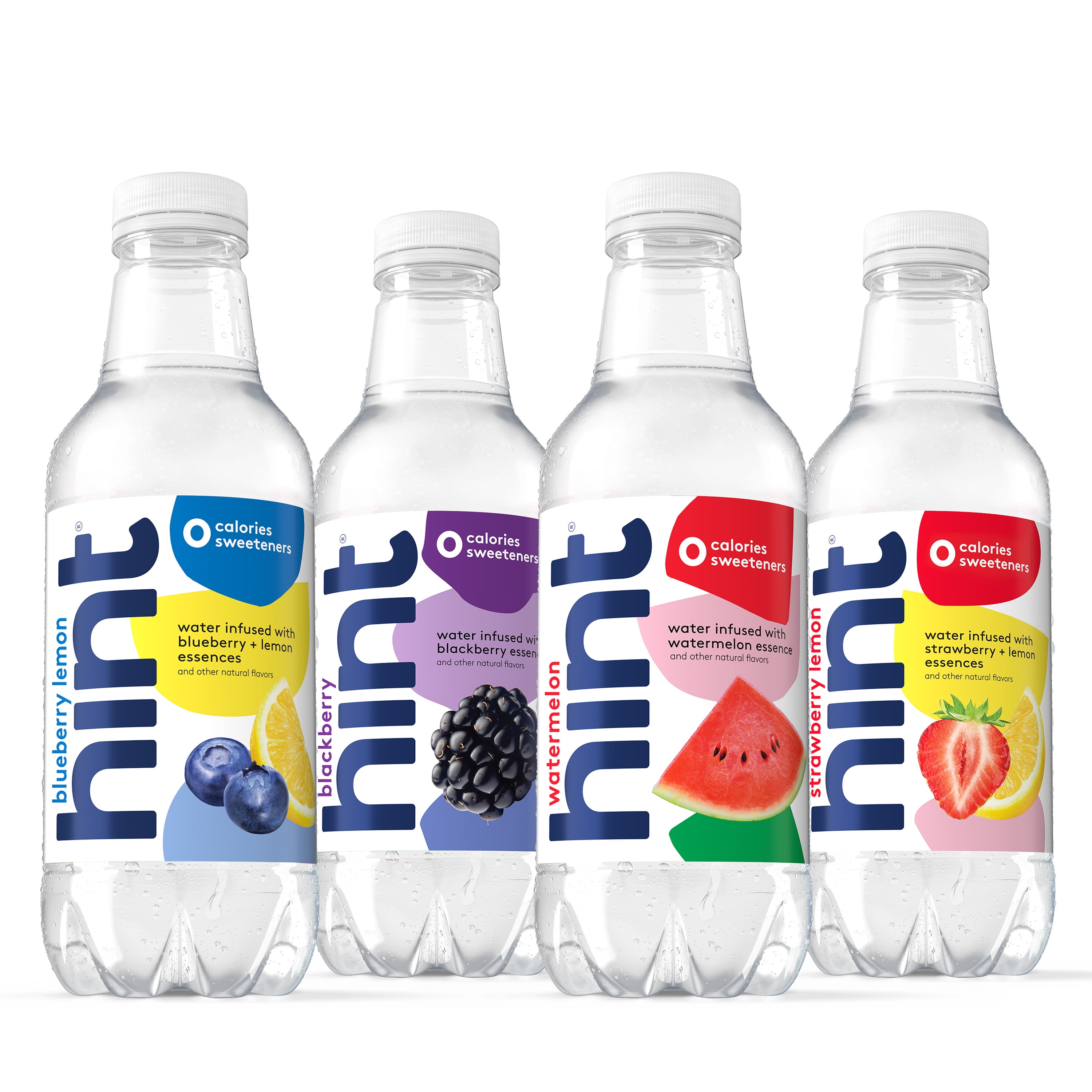 Hint White 4-Flavor Variety Pack Flavored Water, 16 fl oz, 12 Pack Plastic Bottles