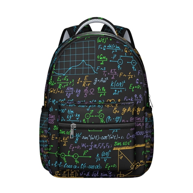 Scientific Formula Educational Wall Students Backpack Chemistry Physics Biology School Bag with Experiment and Laboratory Design, Durable and Comfortable