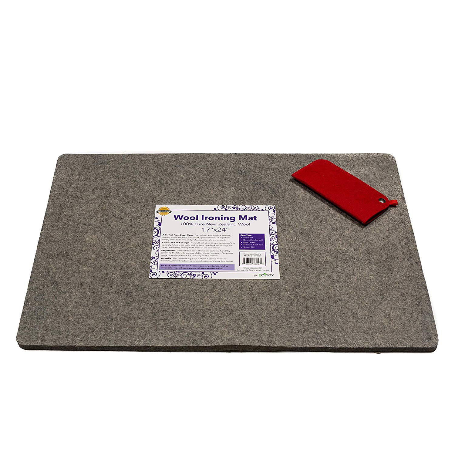 17 x 24 Wool Ironing Pad, 1/2 Thick Wool Pressing Mat for Quilting
