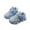 Blue, variant on Girls' Light-Up Sneakers Flashing Lightweight Mesh Breathable Running Shoes Hook-and-Loop Tennis Walking Sneakers for Kids