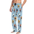 thumbnail image 2 of FORMRS Mens Pajama Pants with Pockets Cotton Sleepwear Lounge Bottoms Sizes S-2XL, Blue Hockey Pattern, 2 of 7