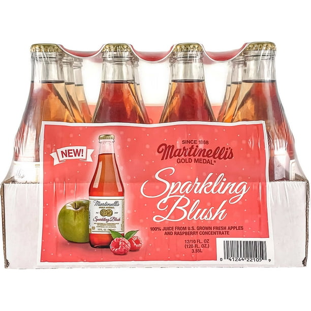 Martinelli's Sparkling Blush, Apple and Raspberry, 10 fl oz, 12 ct