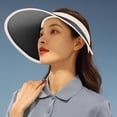 thumbnail image 1 of Under $10 Sun Hats Beige Sunscreen Empty Top Hat Beach Sunscreen Sun Hat Cover Face Riding Hat Unisex, 1 of 4