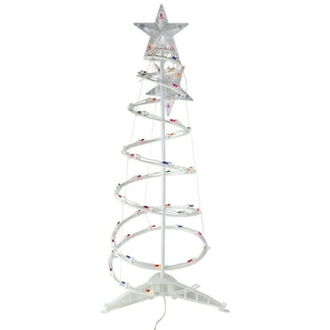 3ft Lighted Spiral Cone Tree Outdoor Christmas Decoration - 3' Multi