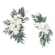 thumbnail image 1 of Guirnalda grande para puerta de entrada, guirnalda de flores artificiales, decoración colgante , Blanco verde, 1 of 9
