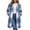 Light Blue, variant on APEXFWDT Plaid Hooded Long Jacket Women Full Zip Long Sleeve Casual Coat, Fall Winter Loose Outerwear with Side Pockets