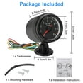 thumbnail image 7 of 2" 52mm Universal Car Tachometer Gauge Meter with LED Shift Light 0-8000 RPM 12V, 7 of 7