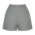 thumbnail image 6 of BESEW7 Womens Summer Quick Dry Athletic Shorts with Pockets, High Waist Elastic Lightweight Breathable Shorts for Walking Gym Workout Casual Training Gray XL, 6 of 8