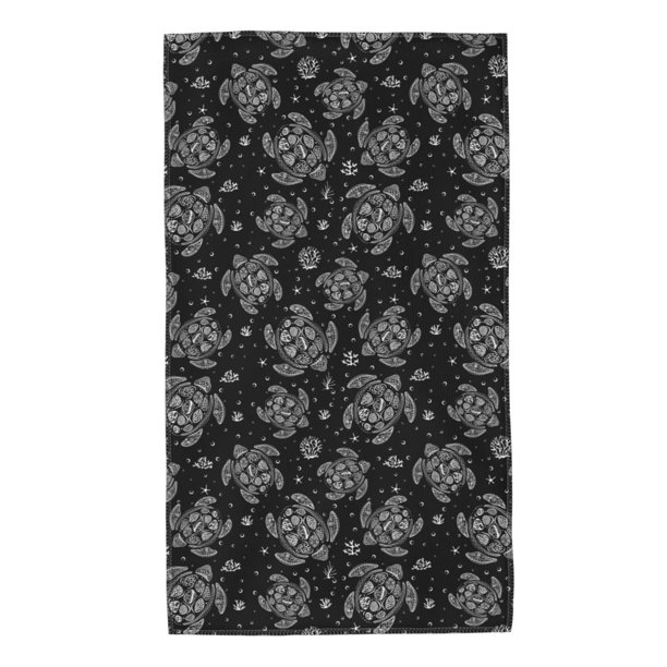 Balery Turtle Toalla de Microfibra Premium con Estampado – 27.5x16 pulgadas, Alta Absorción, Suave y Aterciopelada, Secado Rápido