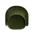thumbnail image 6 of Jennifer Taylor Home Serena 31.5" Ruched Barrel Back Accent Arm Chair with Bullion Fringe, Olive Green Performance Velvet, 6 of 11