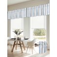 thumbnail image 6 of 2 Panels Light Blue Grey Stripe Valance for Windows, Modern Farmhouse Vertical Striped Light Filtering Kitchen Curtains, Rod Pocket Window Treatment Curtain Valances for Living Room Bedroom, 42"x12", 6 of 9