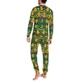thumbnail image 4 of Renewold Christmas Pajama Panta Family Men Casual Tops and Lounge Pants Warm Sleeping Pjs Set of 2 Xmas Bell Gingerbread Man Tracksuit T-Shirt Size 5XL, 4 of 5