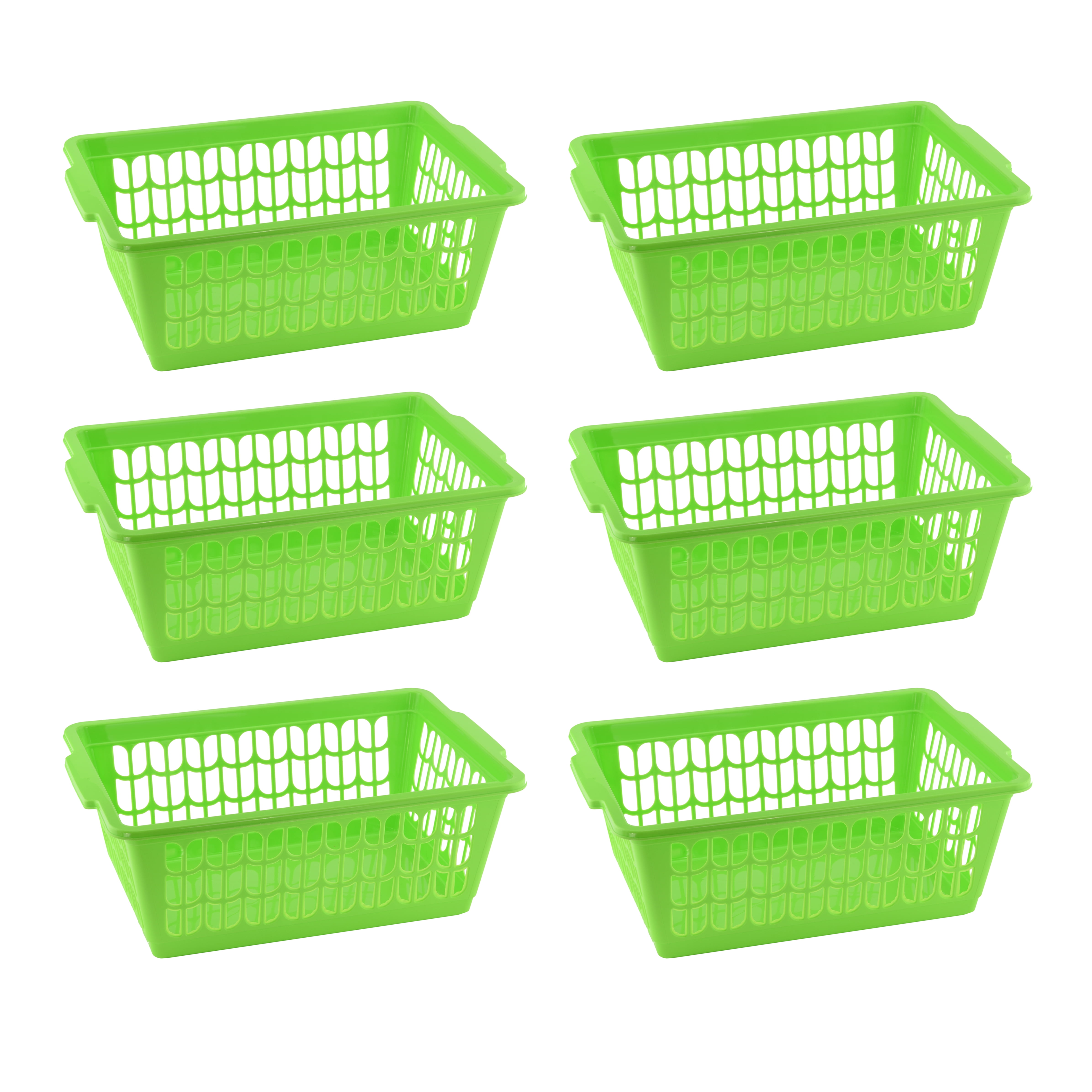 YBM Home Small Plastic Storage Basket for Organizing Kitchen Pantry