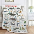thumbnail image 3 of Types of Sharks Custom Name Blanket Gifts for Girls Boys Women - Super Soft Cozy Warm Throw Sheet for Couch Bed Sofa Office Decor All Season 60"x80" for Adult, 3 of 6
