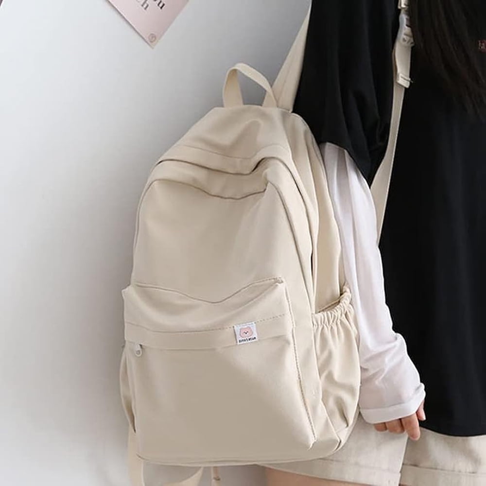 Cute College Backpack For Women Kawaii School Bag For Teens Girls Boys Plain Casual Travel Laptop backpack Men Lightweight High School Bookbags Green Walmart