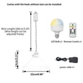 thumbnail image 3 of FSLiving Rechargeable Battery Remote LED RGB Bulb Adjusted Cord Hanging Light Khaki Metal Cone Shade Vintage Design Pendant Light for Kitchen Bar Easy to Charge & Install,Bulb Included - 1 Lamp, 3 of 4