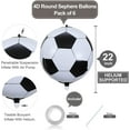 thumbnail image 2 of Yanonmyfd 6 Pack Giant 22 Inch Soccer Foil Balloons 4D Sephere Mylar Football Balloons Helium Metallic Balloons for Birthday Party Sports Themed World Cup Party Decorations,6pcs 22 Inch Soccer, 2 of 12