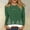 Green, variant on Lopecy-Sta Women's Christmas Snowflake Print Long Sleeve T-Shirt, Loose Crew Neck Casual Holiday Top Wine L
