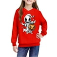 thumbnail image 5 of bbymog Halloween Girls Hoodies Size 10-12 Boys Fashion Funny Skull Long Sleeve Pullover Tops Sweatshirts Fall Winter Boys Hoodie Red C 11 Years, 5 of 10