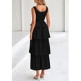 thumbnail image 2 of Vestido PRETTYGARDEN para mujer 2025, verano, sin mangas, midi, negro, 2 of 9