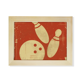 thumbnail image 1 of Marco de Foto de Madera Ilustración de Bowling Sport Rojo Patron 6x8 Pulgadas, 1 of 4