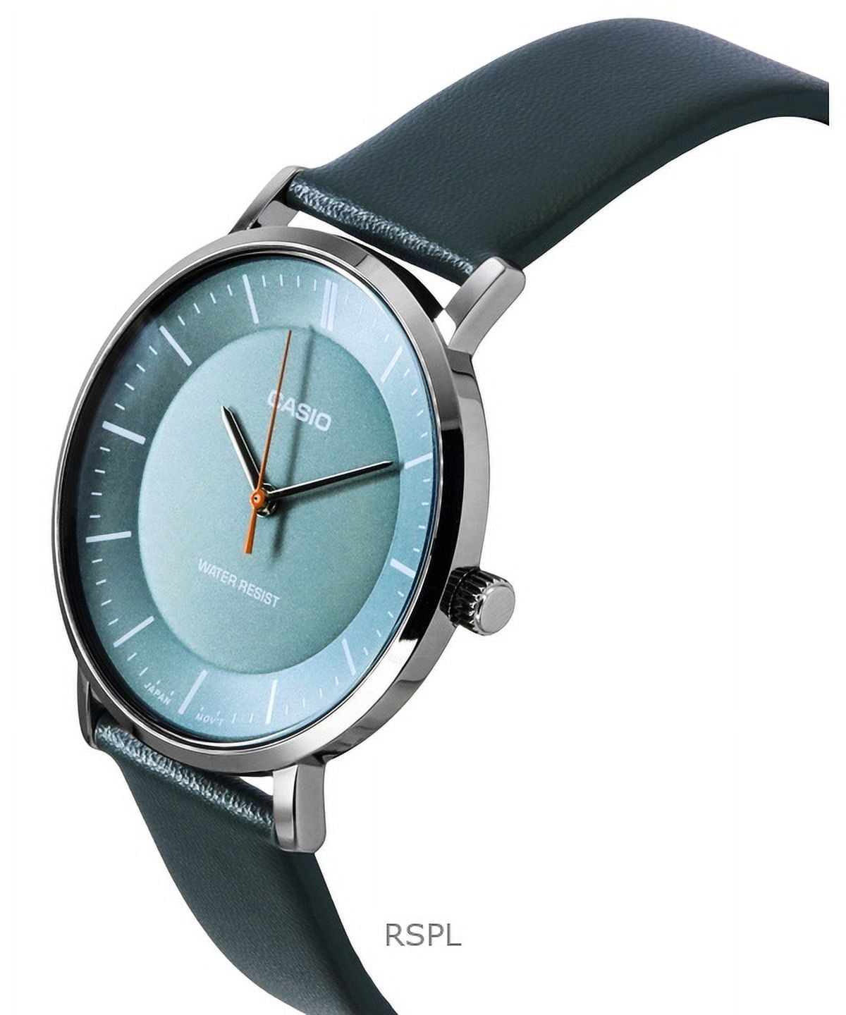 Casio Standard Analog Leather Strap Grey Dial Quartz MTP-VT04L-8E