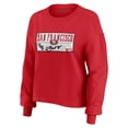 thumbnail image 2 of Women's WEAR by Erin Andrews Scarlet San Francisco 49ers Heavy Rugby Jersey Long Sleeve T-Shirt & Shorts Lounge Set, 2 of 7