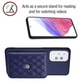 thumbnail image 3 of Envelope Design for Samsung A33 5G Case RFID Blocking Wallet Card Holder Leather PU Flip Cover Folio Lanyard Crossbody Strap Women Girl Magnetic Clasp Kickstand for Samsung Galaxy A33 5G, Blue, 3 of 10