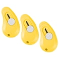 thumbnail image 2 of Cqxid Office&Craft&Stationery Under $5 Egg Shaped Utility Retractable Portable Mini For Wrapping Envelopes Letterbox Cutter With Keychain Holes 3Pack, 2 of 9