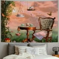 thumbnail image 2 of BCIIG Whimsical Tea Party Tapestry Wall Hanging Unique Style Graphic Tapestries Home Wall Decor Art for Living Room Bedroom Apartment Farmhouse Dorm 40x30inch, 2 of 6