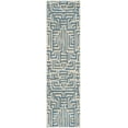 thumbnail image 3 of SAFAVIEH Amsterdam Elvan Geometric Runner Rug, Ivory/Light Blue, 2'3" x 8', 3 of 7