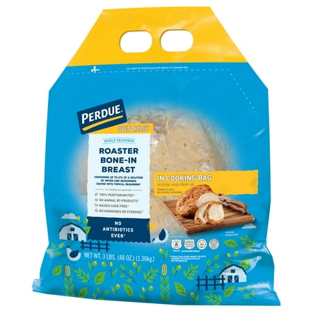 PERDUE Oven Ready Whole Seasoned Roaster Bone-In Breast, 3 lbs