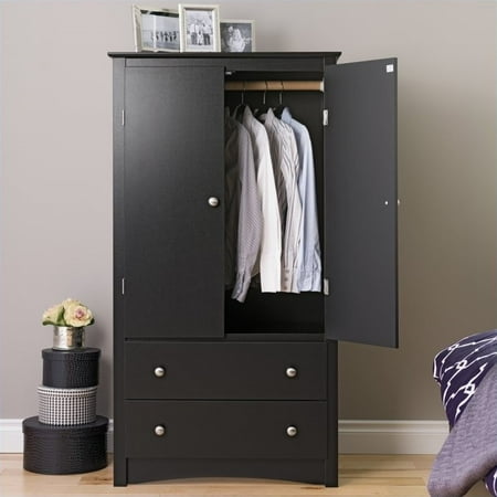 - Kingfisher Lane TV Wardrobe Armoire in Black