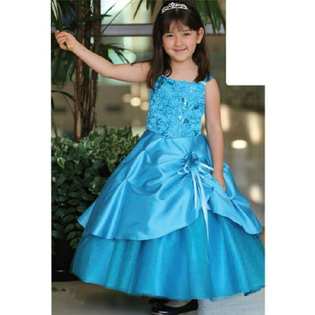 Angels Garment Little Girls Turquoise Easter Flower Girl Dress 2T-8