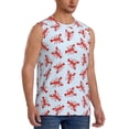 thumbnail image 2 of Balery Cartoon Lobsters 1 Camisetas sin mangas para hombre, absorbe la humedad y protege contra el mal olor.-X-Large, 2 of 7