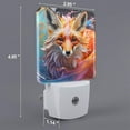 thumbnail image 2 of Fuzoiu Color Splash Fox Portrait Print Dusk to Dawn LED Night Light with Light Sensor, Energy-Efficient Touch-Safe Night Lamp for Home, Office, and Kids' Rooms-EU, 2 of 7