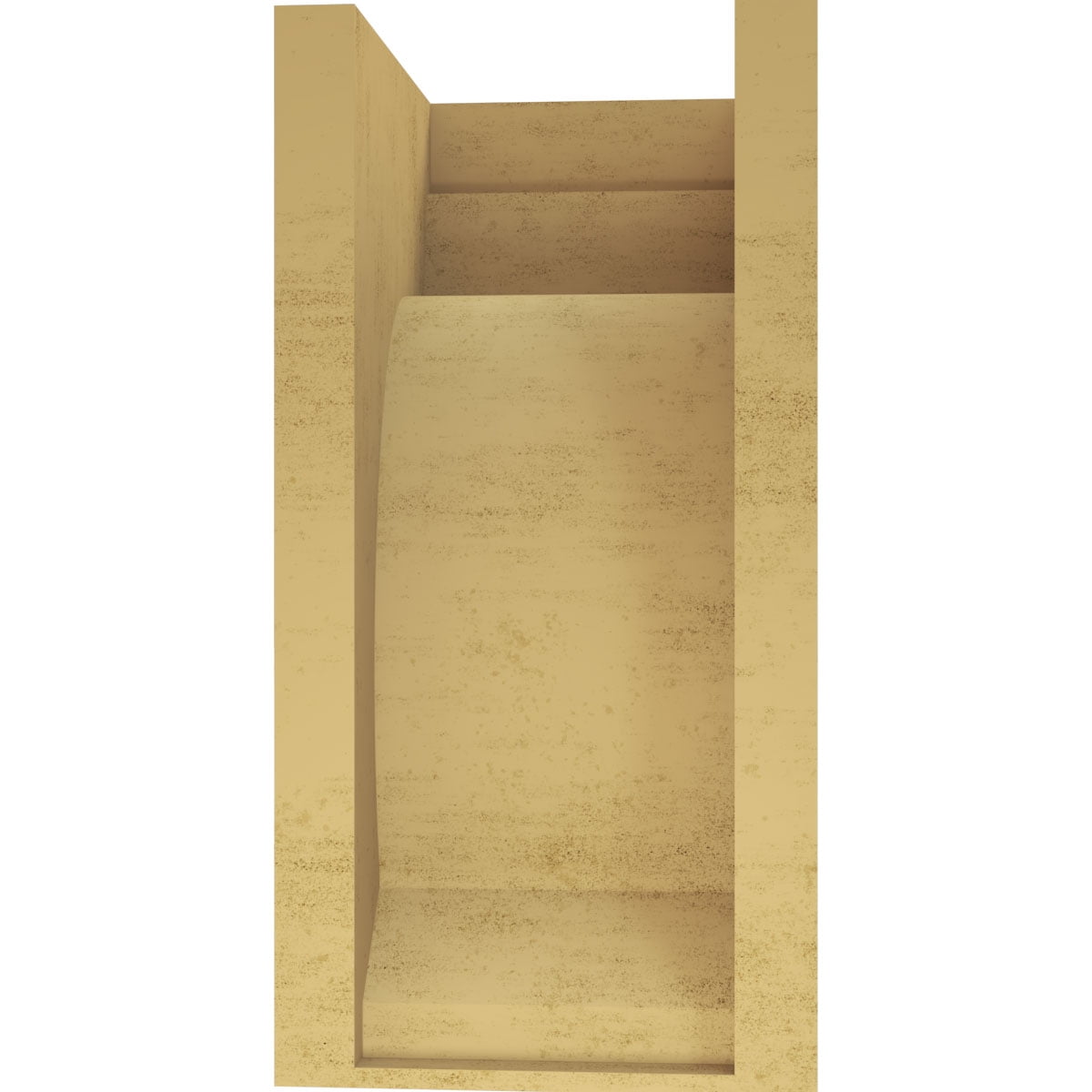 10"W x 10"D x 20"H Wide Emerson Rough Cedar Woodgrain TimberThane Corbel, Primed Tan