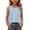 Light Blue, variant on Girls Cotton Gingham Sleeveless Tank Top, Crew Neck Casual Plaid Singlet, Breathable Summer Top for Kids