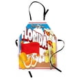 thumbnail image 1 of Florida Apron, Greetings from Florida Postcard Design with a Pin-up Girl in Bikini and Oranges, Unisex Kitchen Bib with Adjustable Neck for Cooking Gardening, Adult Size, Multicolor, by Ambesonne, 1 of 4